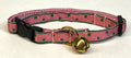 Pink with Green Square Dots Cat Collar