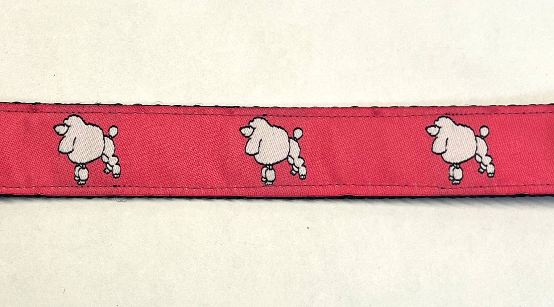 Pink with Poodles Martingale Collar 1in