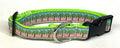 Pink and Blue with Palm Trees Dog Collar 3/4