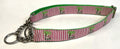 Pink and White Stripe with Palm Trees Chain Martingale Collar 1in