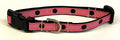 Pink with Black Dots Dog Collar 1/2