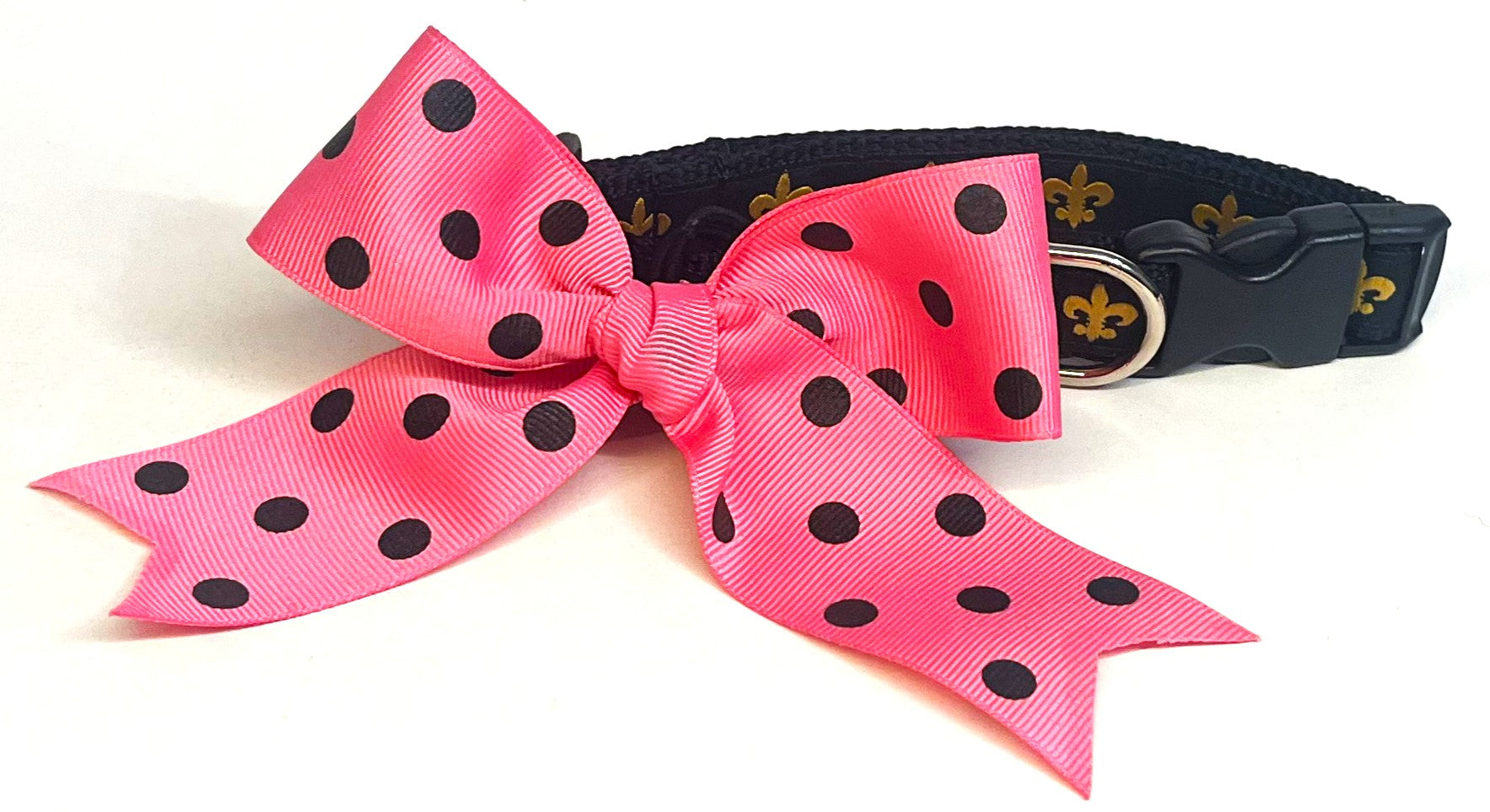 Pink with Black Dots Bow