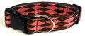 Pink with Brown Diamonds Dog Collar 1 1/2 in
