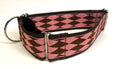 Pink with Brown Diamonds Martingale Collar 2in