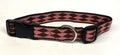 Pink with Brown Diamonds Dog Collar 1in