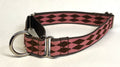 Pink with Brown Diamonds Martingale Collar 1in