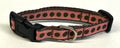 Pink with Brown Dots Dog Collar 1/2
