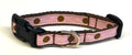 Pale Pink with Brown Dots Dog Collar 1/2