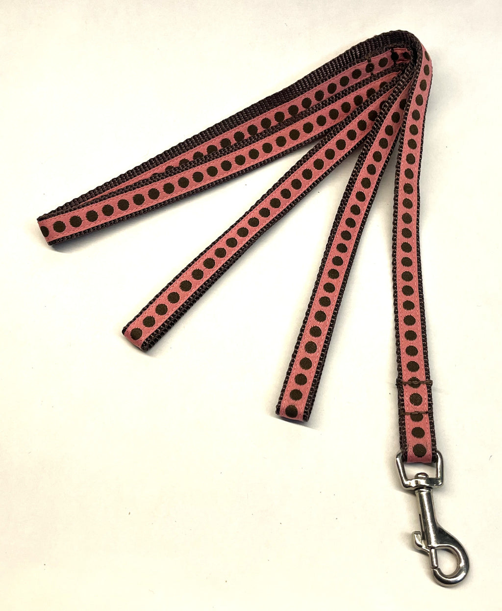 Pink with Brown Dots Dog Leash 1/2