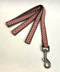 Pink with Brown Polka Dots Dog Leash 3/4
