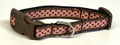 Pink with Brown Polka Dots Dog Collar 1/2