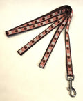 Pink with Brown, White, and Pink Dots Dog Leash 1/2