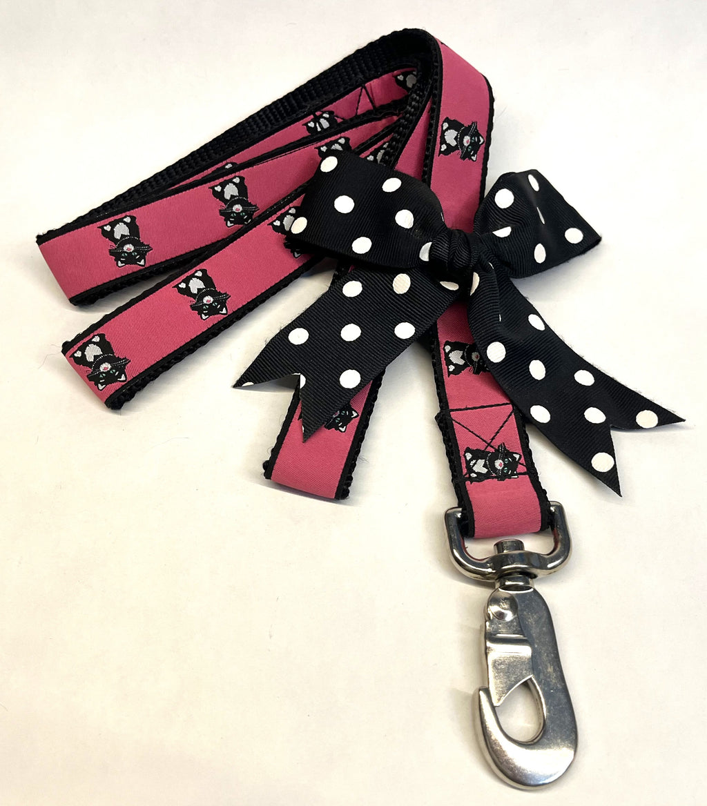 Pink with Cats Dog Leash 1in