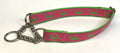 Pink with Green Whales Chain Martingale Collar 1in