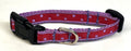 Pink with Lavender Square Dots Dog Collar 1/2