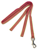 Pink with Lime Green Polka Dots Dog Leash 1/2
