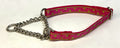Pink with Lime Green Square Dots Chain Martingale Collar 1/2