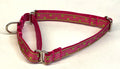 Pink with Lime Green Square Dots Martingale Collar 1/2