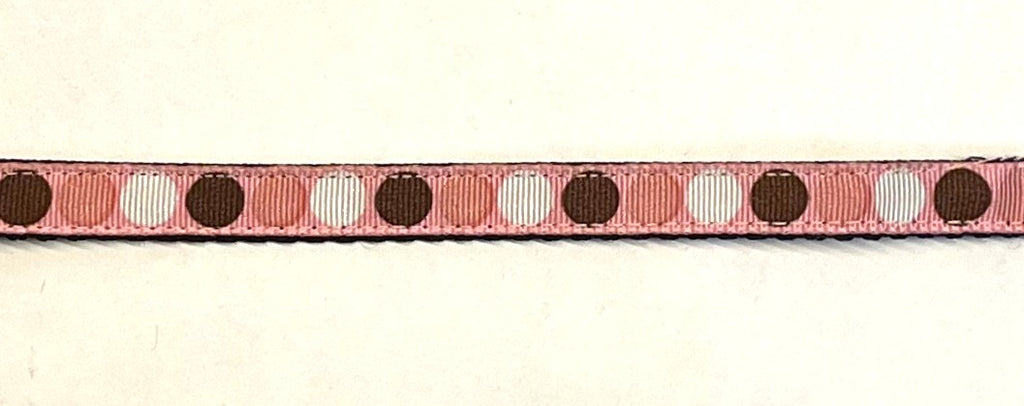 Pink with Pink, White, and Brown Dots Cat Collar