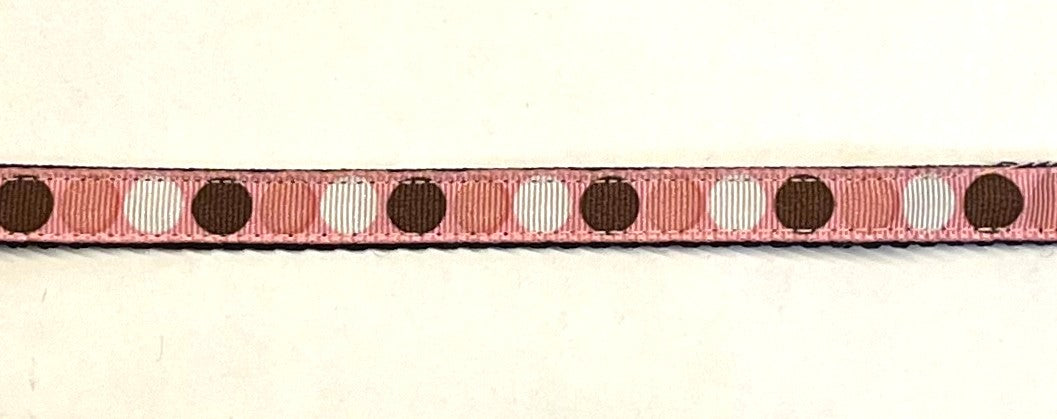 Pink with Pink, White, and Brown Dots Cat Collar