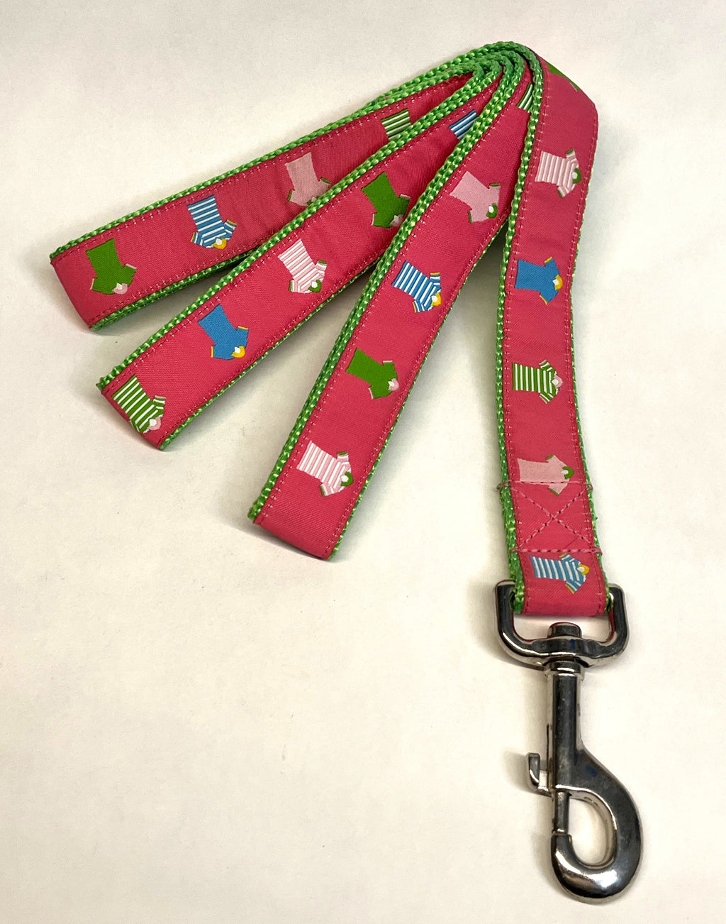 Pink with Polo Shirts Dog Leash 1in