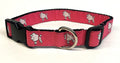 Pink with Poodles Dog Collar 1in