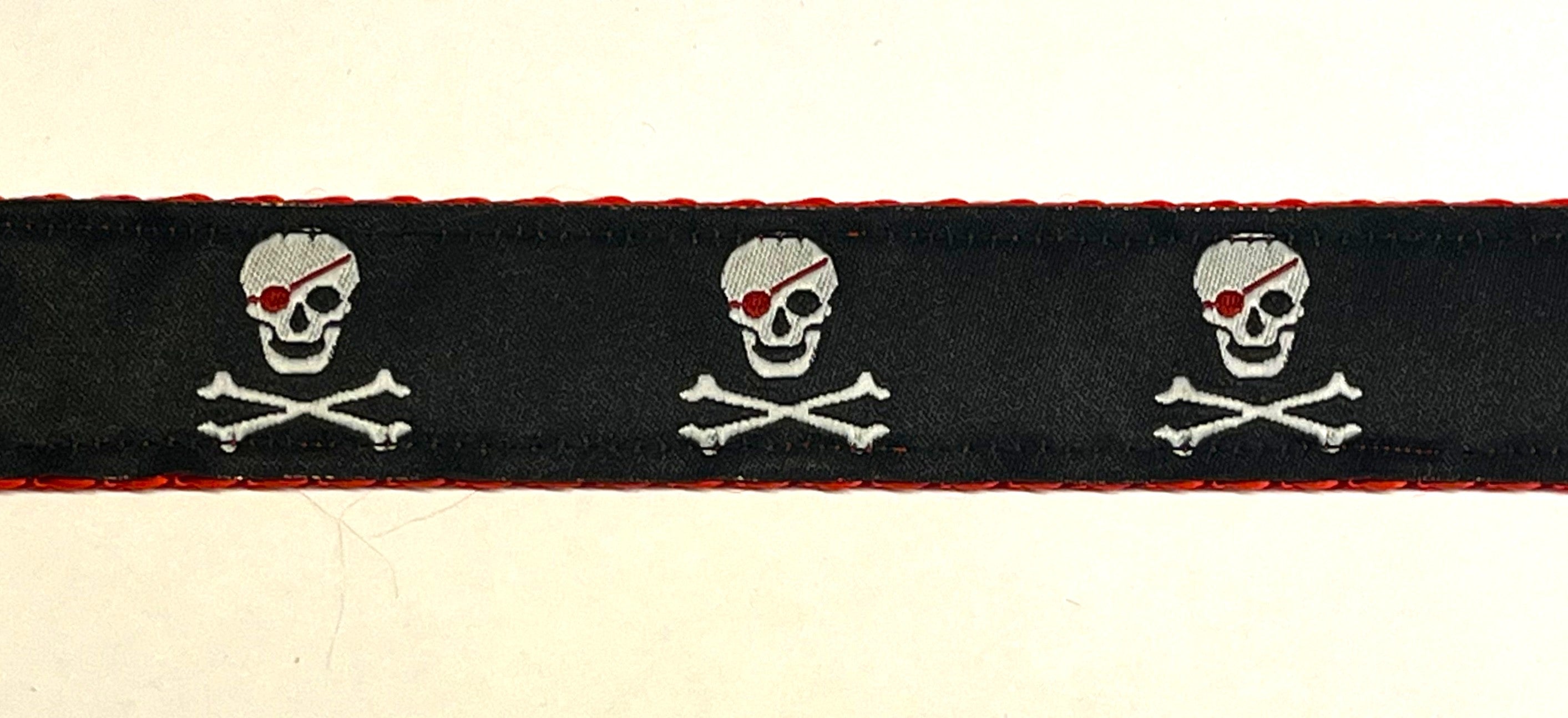 Pirate Skull and Crossbones Dog Collar 1in