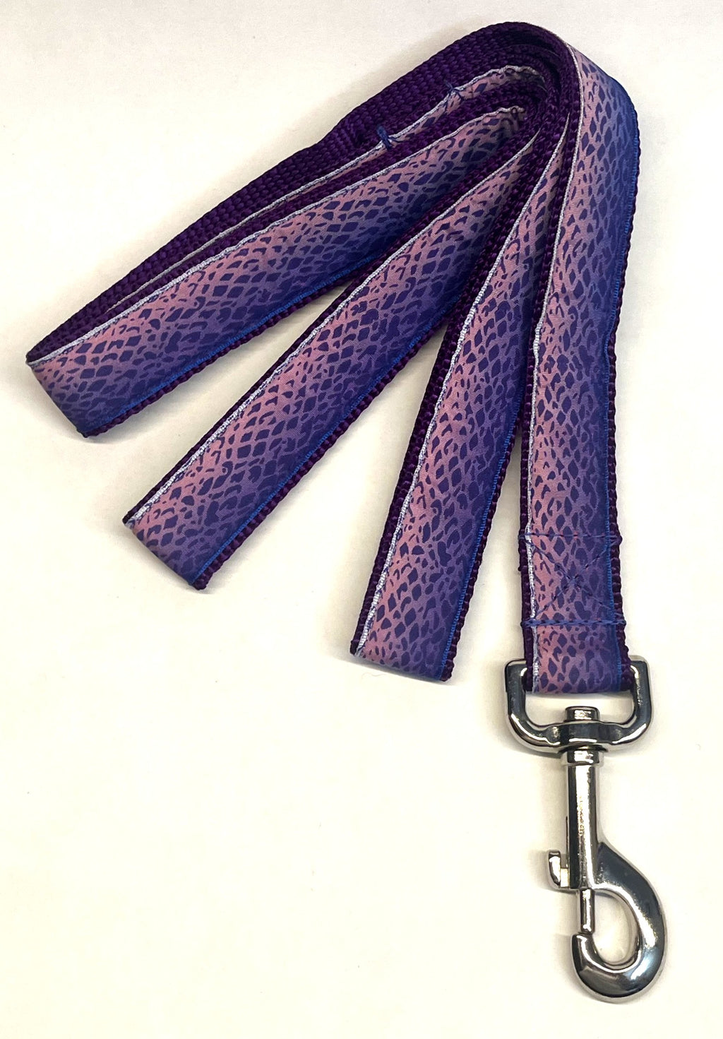 Purple Ombré Snake Skin Dog Leash 1in