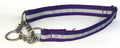 Purple with Reflector Stripe Chain Martingale Collar 1in
