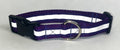 Purple with Reflector Stripe Dog Collar 1in