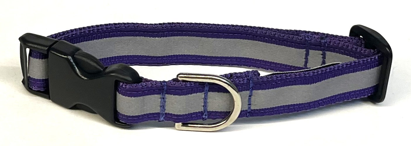 Purple Reflector Dog Collar 3/4