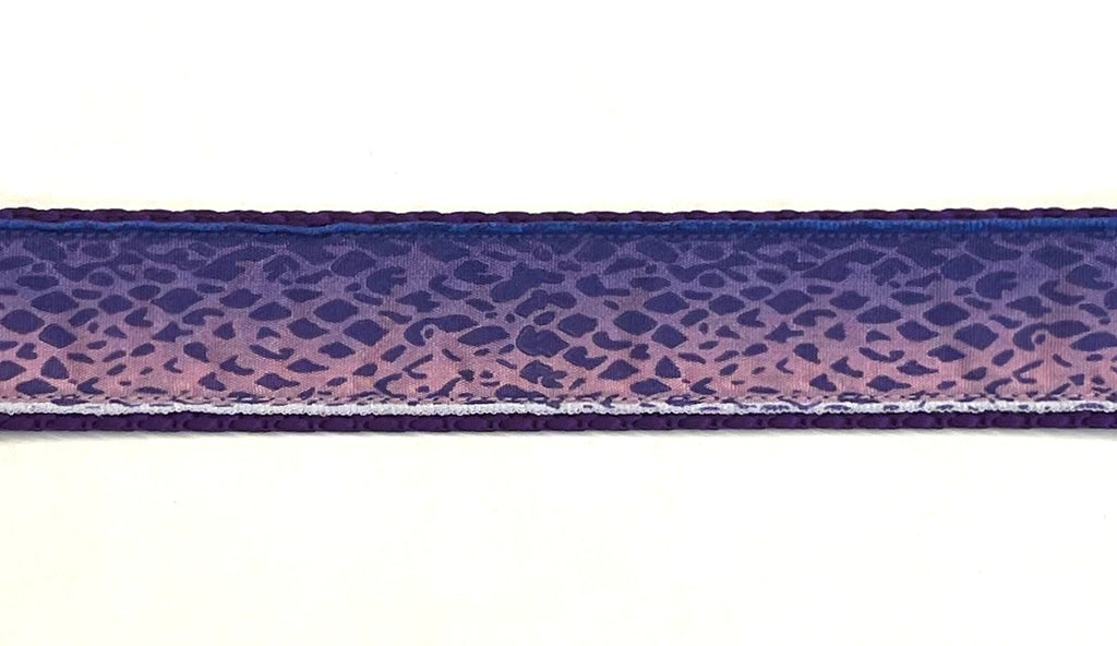 Purple Ombré Snake Skin Dog Leash 1in