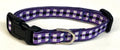 Purple, White, and Black Plaid Dog Collar 1/2