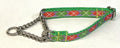 Purple, Green & Pink Argyle Chain Martingale Collar 1/2