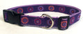 Purple with Pink, Purple, & Lavender Flowers Dog Collar 1in
