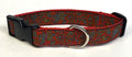 Red, Blue & Tan Paisley Dog Collar 1in