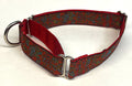 Red, Blue & Tan Paisley Martingale Collar 1in