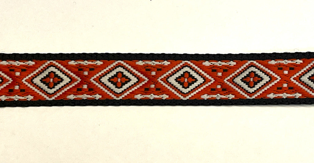 Red Diamond Design Dog Collar 1in
