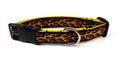 Red and Yellow Flames Dog Collar 1in