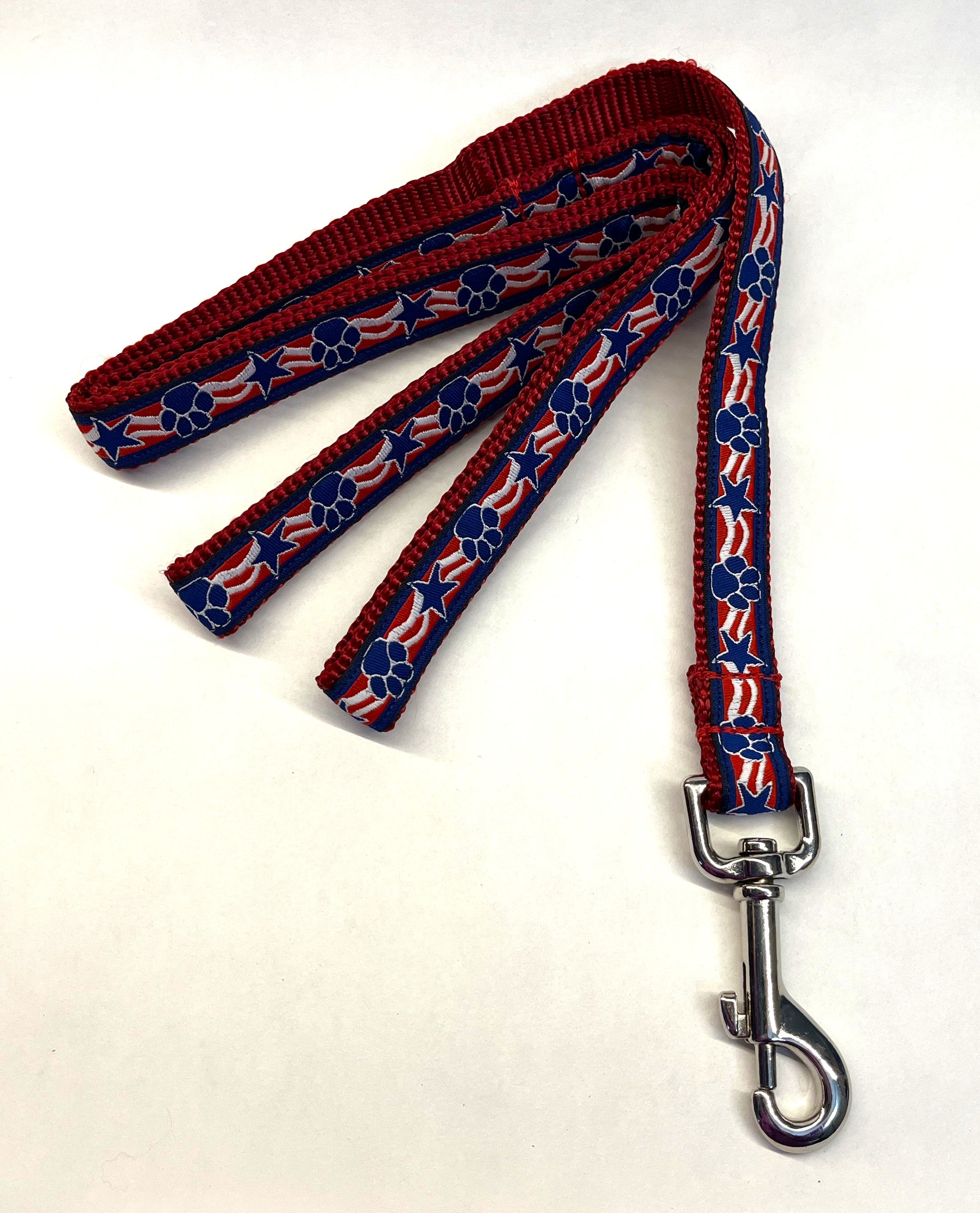 Patriotic Paws and Stars Dog Leash 3/4