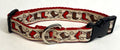 Red and Brown Cowboy Boots Dog Collar 1in