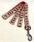Red and Brown Cowboy Boots Dog Leash 1in