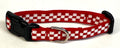 Red & White Checkered Dog Collar 1/2