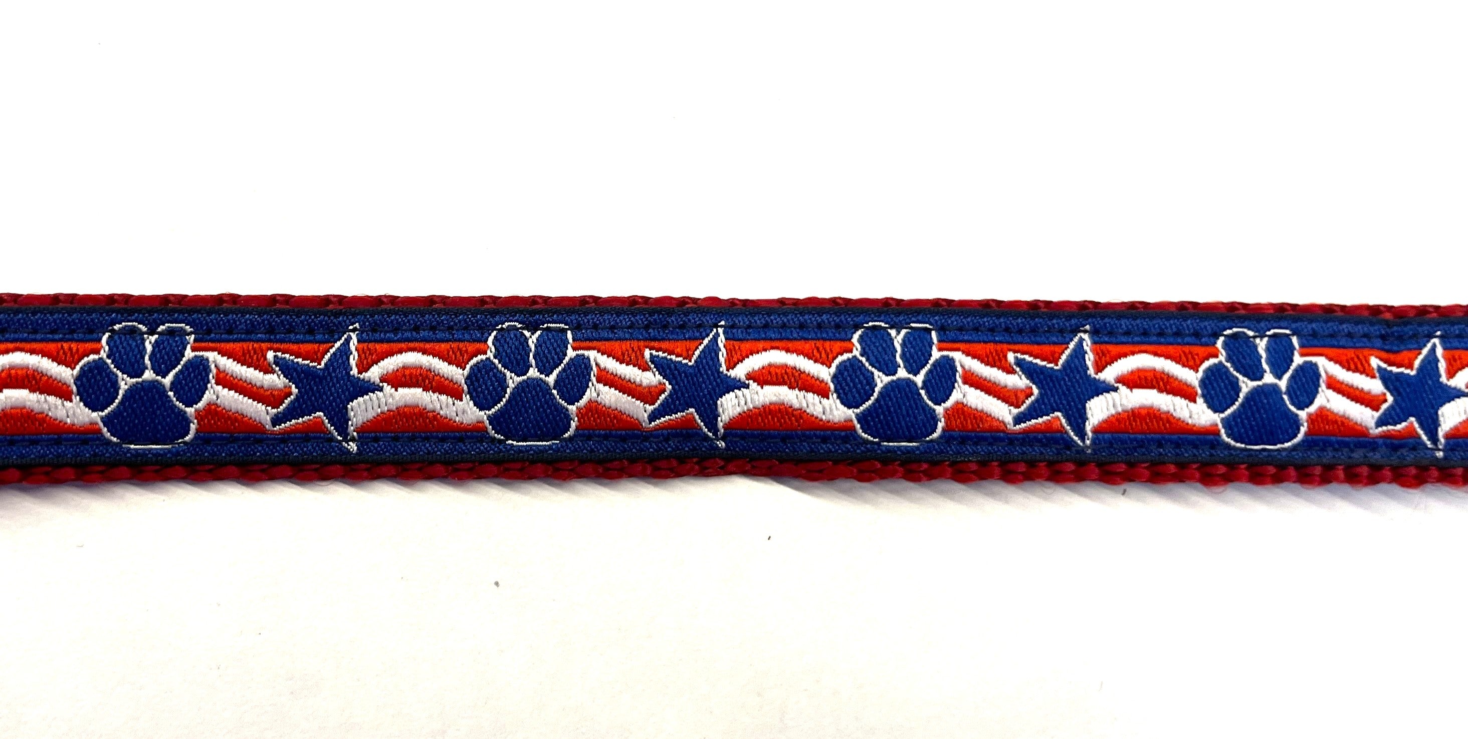Patriotic Paws and Stars Dog Collar 3/4