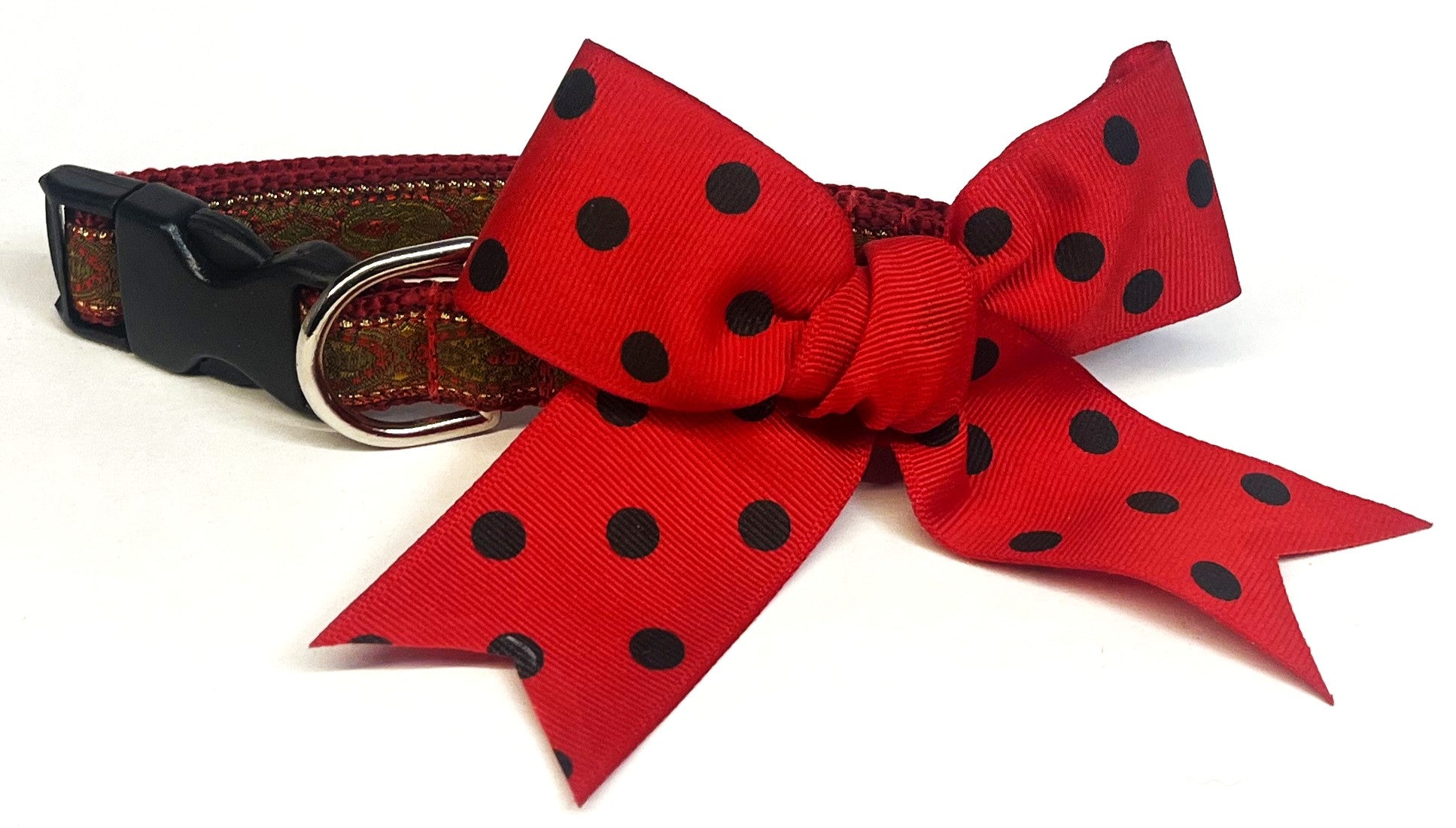 Red with Black Dots Bow