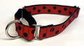 Red with Black Dots Martingale Collar 1in