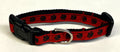 Red with Black Paws Dog Collar 1/2