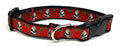 Red with Pandas Dog Collar 3/4
