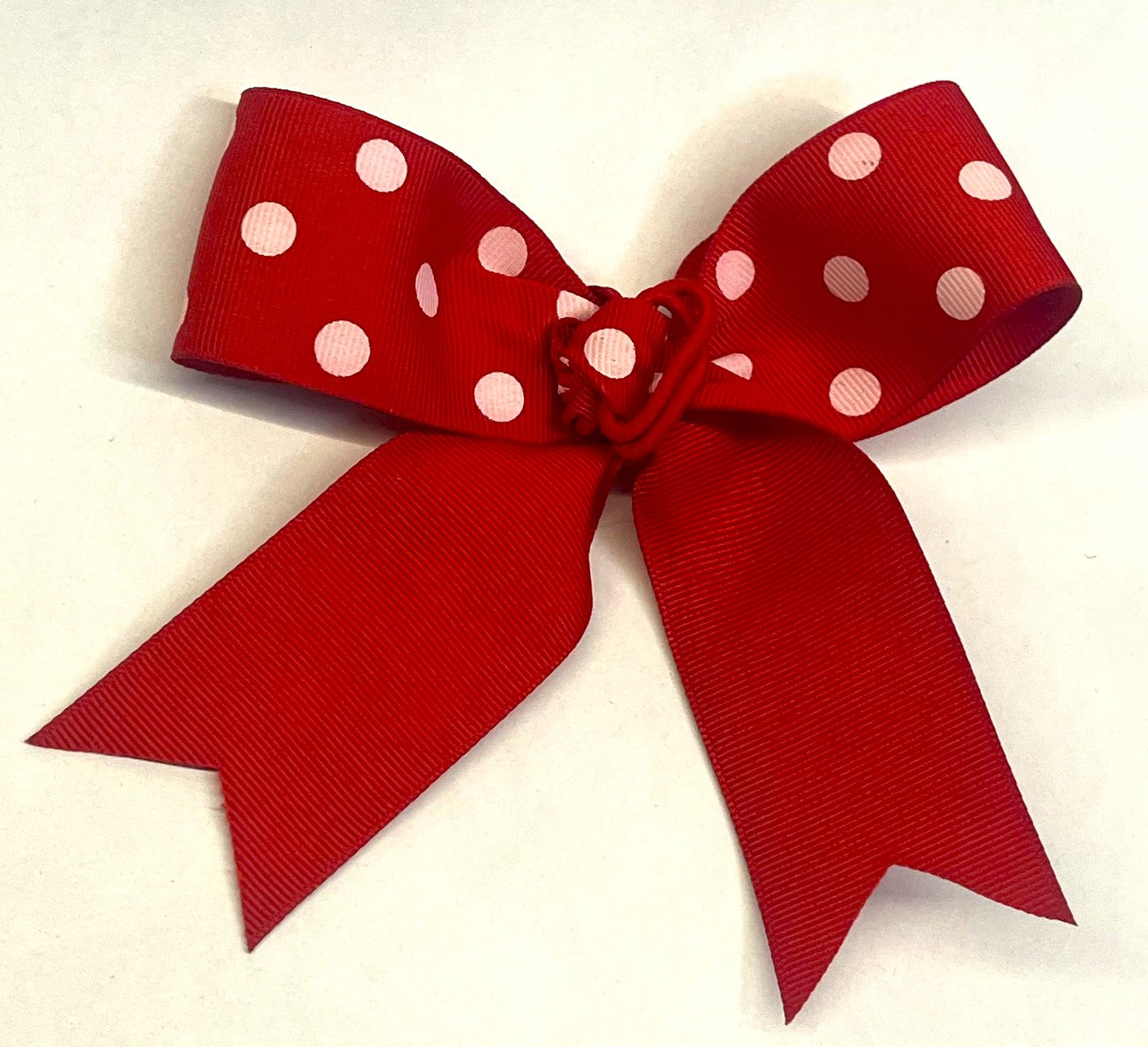 Red with White Dots Bow