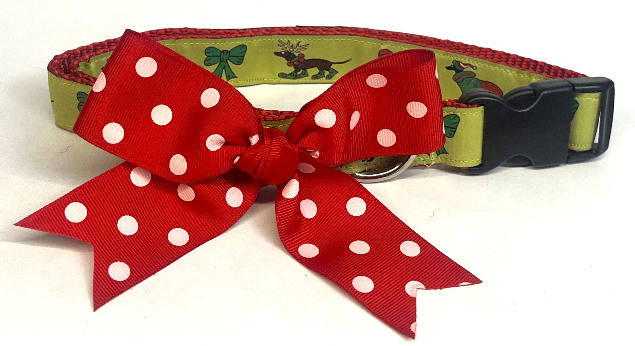 Red with White Dots Bow